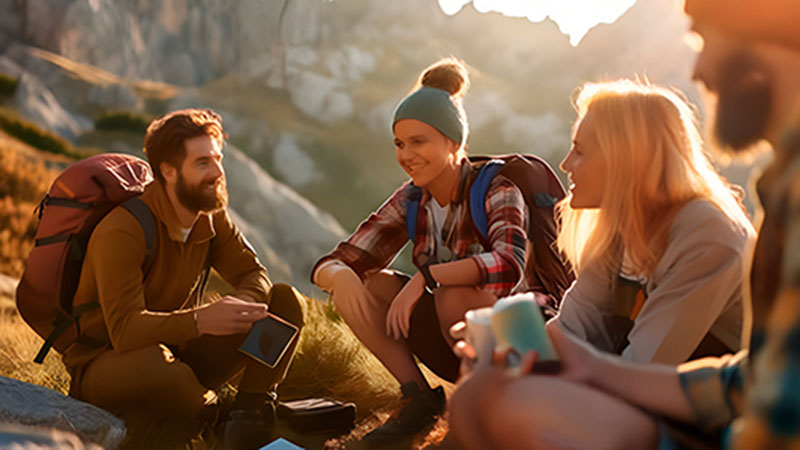 Friends in the mountain